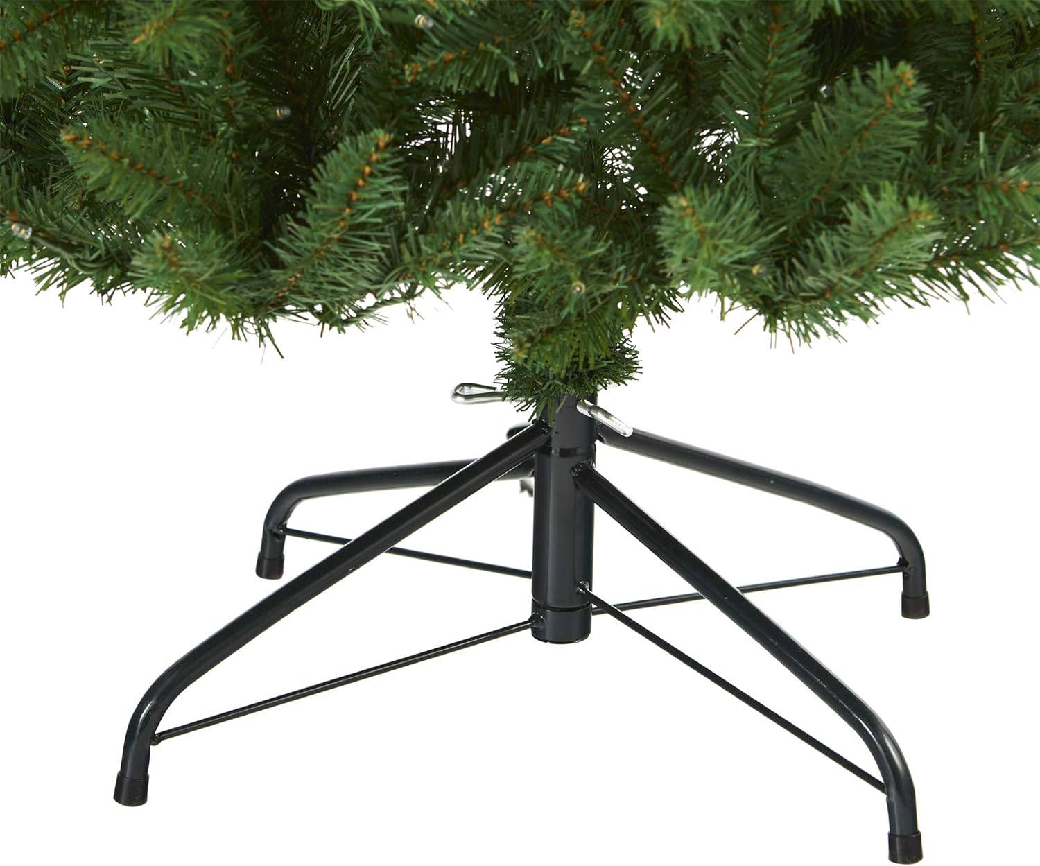 Nearly Natural 6.5ft. Slim Green Mountain Pine Artificial Christmas Tree with 300 Clear LED Lights 6ft 6in Green
