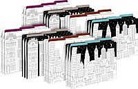 Barker Creek Designer File Folders Set of 24, Color Me! Cityscapes, Multi-Design Set, Adult Coloring Book Style, Solid Colors on Inside, Letter-Size, 1/3 Cut Tabs, 24 Folders in Set (3965)