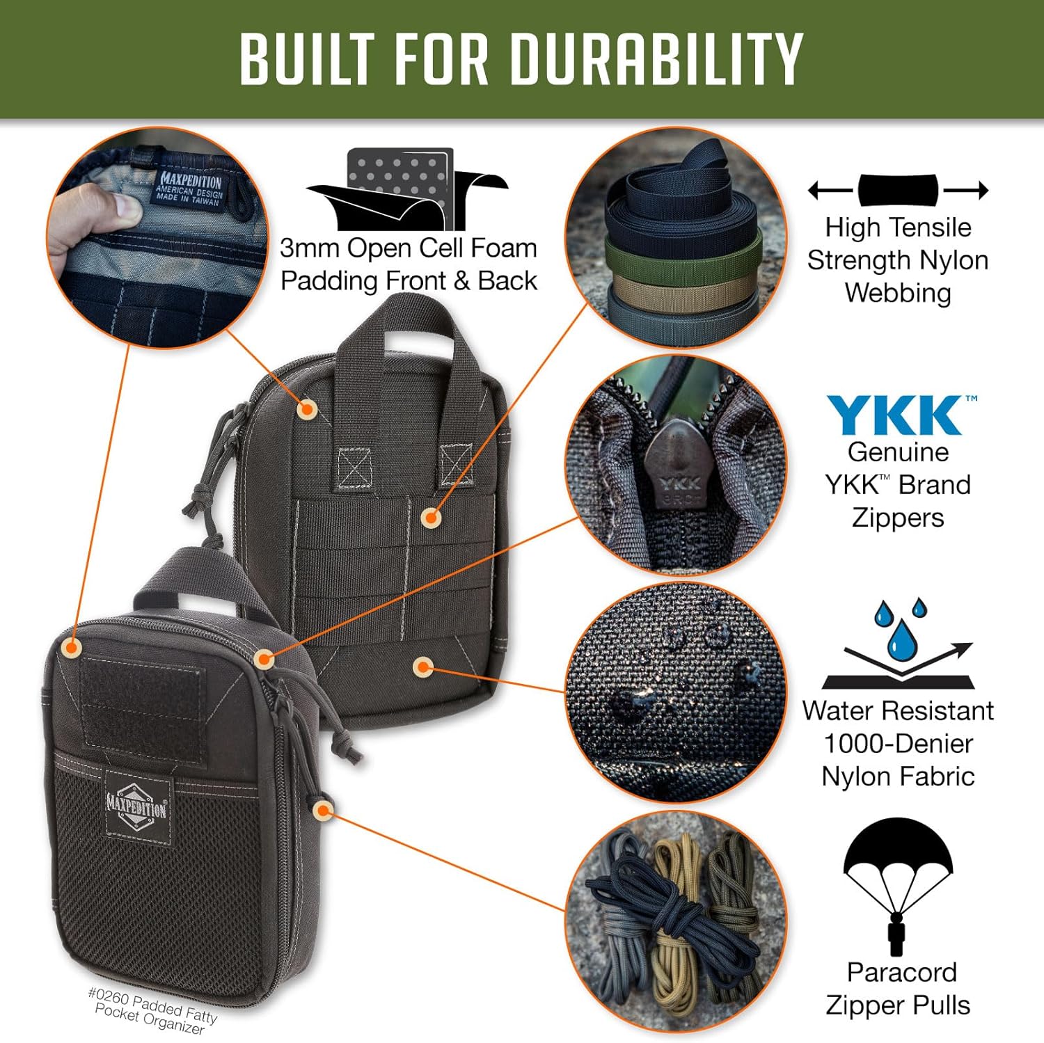 MAXPEDITION Padded Fatty Pocket Organizer EDC Pouch