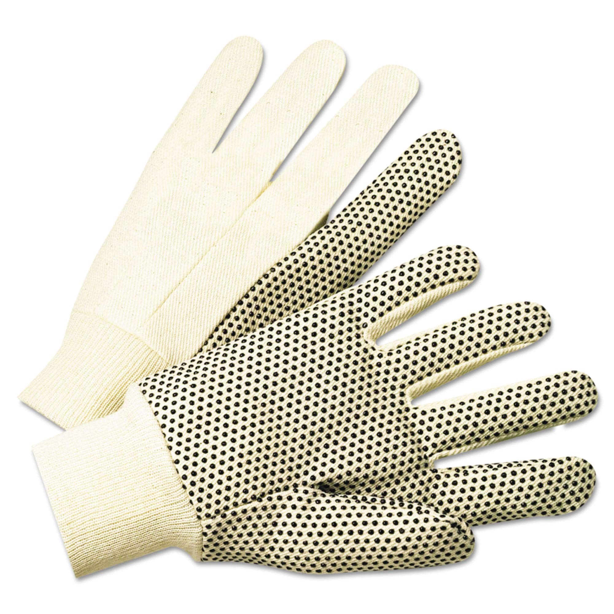 1000 Series Pac Dotted Canvas Gloves Color: White/Black