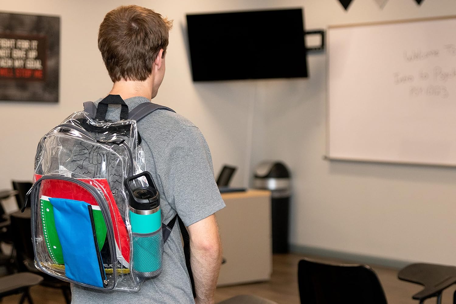 TRAILMAKER Heavy Duty Clear Backpack | Transparent Stadium-Approved for Women, Men, School, Travel