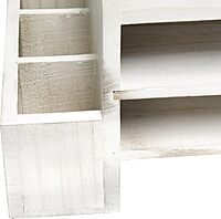 Elegant Designs Home Office Wood Tiered Desk Organizer with Storage Cubbies and Letter Tray