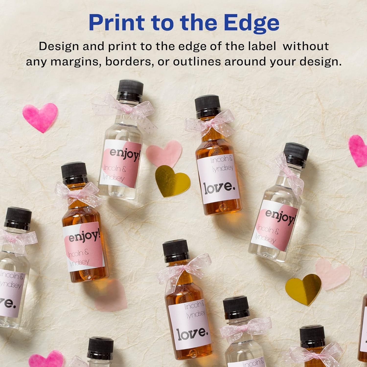 AVERY Glossy White Square Labels, Sure Feed Technology, 1" x 1", Print-to-The-Edge, Permanent Adhesive