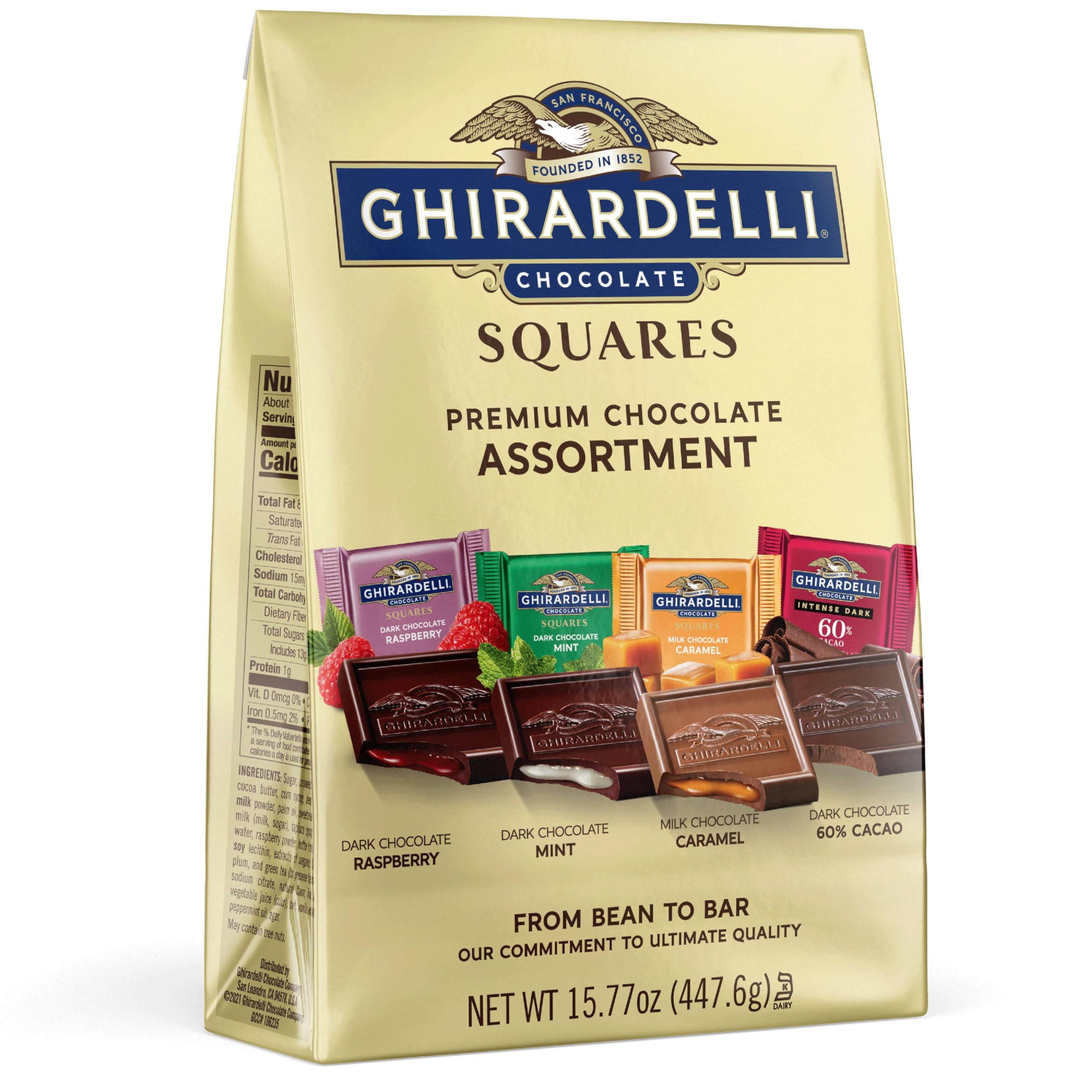 Ghirardelli Chocolate Squares, Premium Assortment, 15.77 Oz Bag