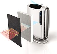 Fellowes Carbon Filters for AeraMax Air Purifiers - 4 Pack (9324201),Black, 16.1" x 12.4" x 0.2"