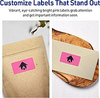 Avery Printable Rectangle Labels, Sure Feed Technology, 1-1/3" x 4", Bright Pink, Laser/Inkjet Printable