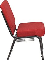 Flash Furniture HERCULES Series 21''W Padded Church Chair with Book Rack