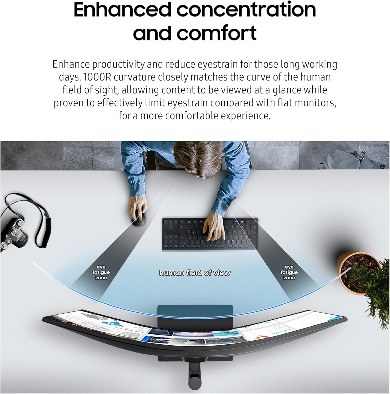 SAMSUNG Viewfinity S65UA Series 34-Inch Ultrawide QHD Curved Monitor, 100Hz, USB-C, HDR10 (1 Billion Colors)