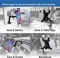 ARKON Mounts - Heavy-Duty Tablet Mount | Secure Drill Base for Cars, Walls