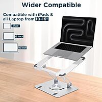 Uncaged Ergonomics Swivel Adjustable Laptop Stand for Desk