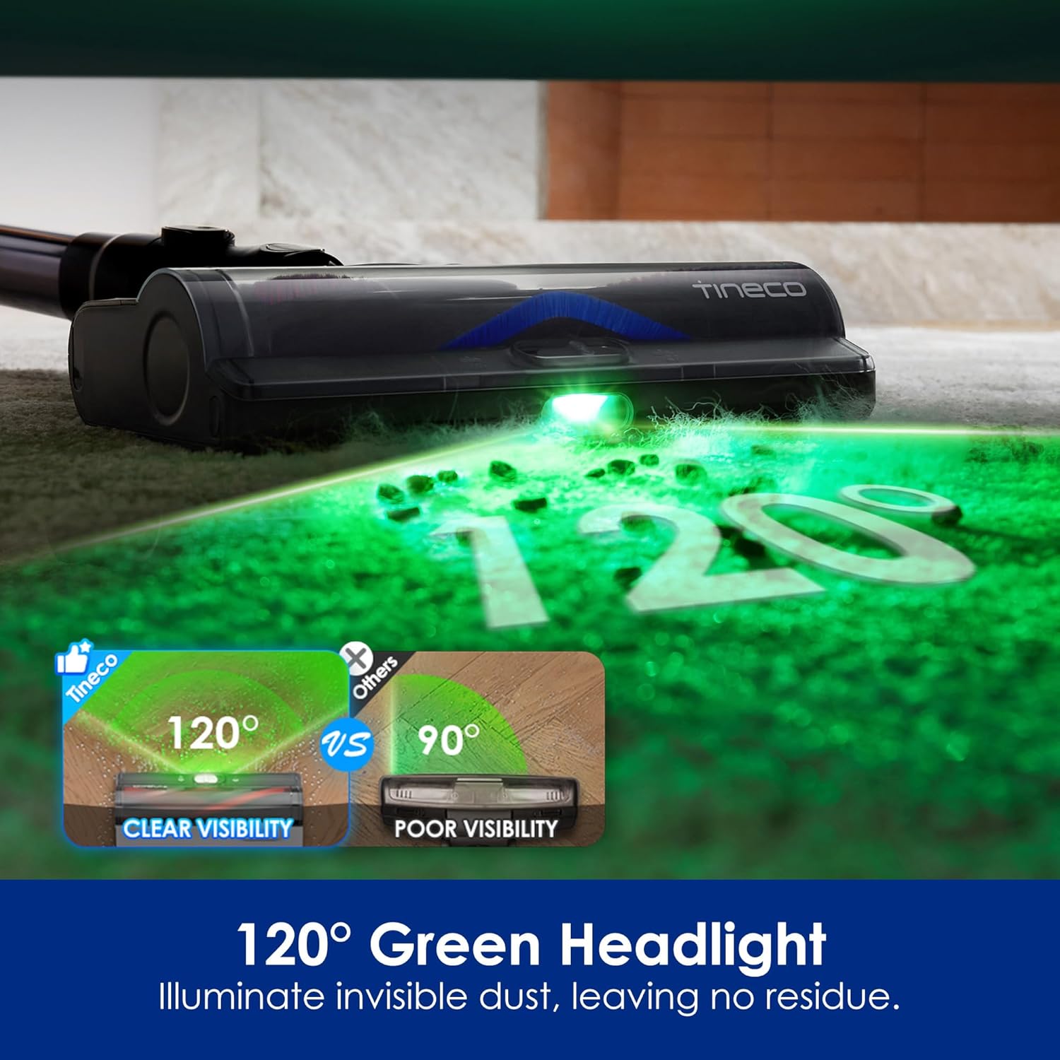 Tineco PURE ONE S50 Pro Cordless Vacuum - 200AW, up to 95min Runtime