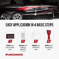 MEGAWARE KEELGUARD Self-Adhesive DIY Keel Guard 5-Inch Wide (9 Standard Lengths, 11 Colors)