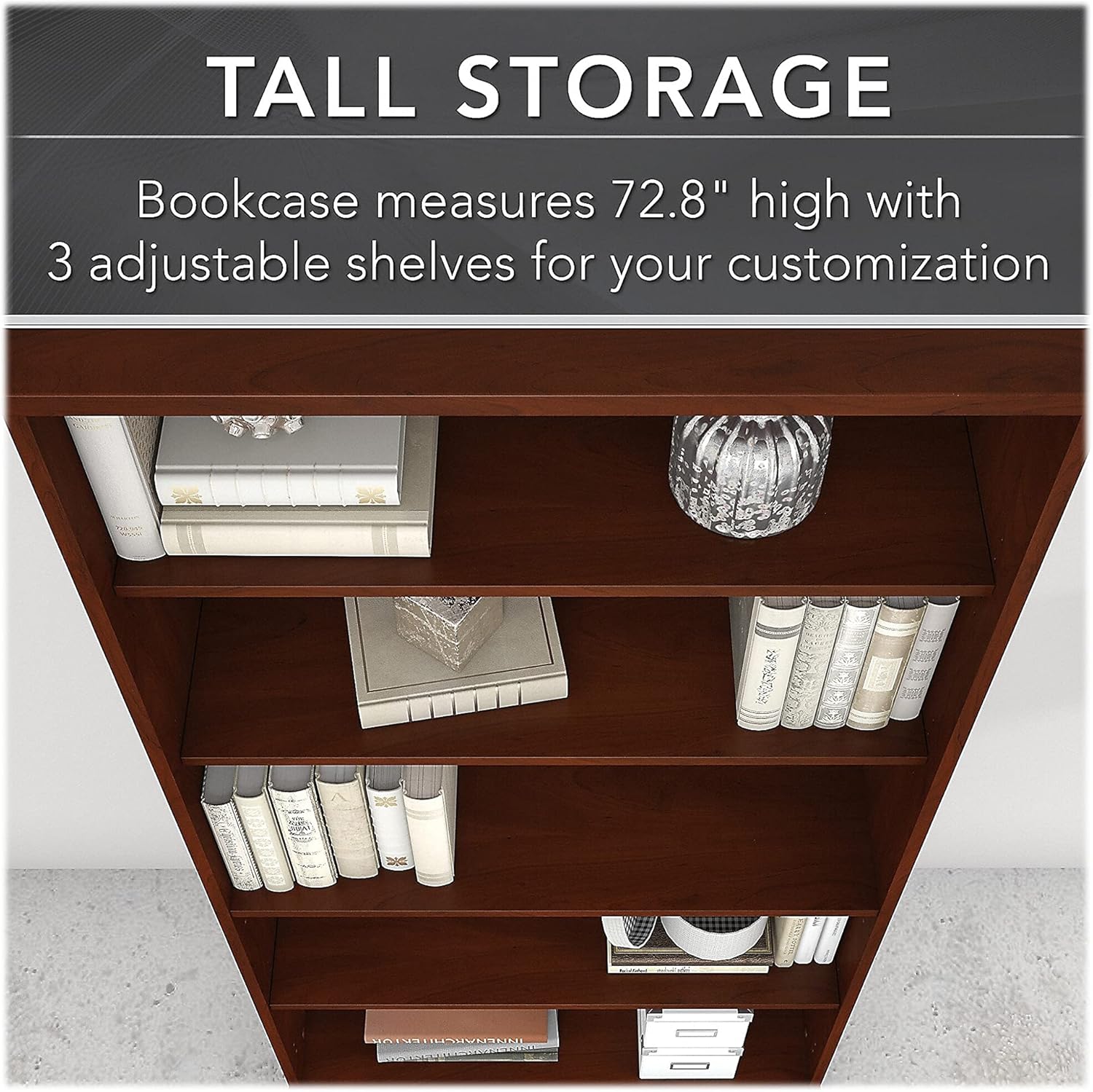 Bush Business Furniture Studio C Tall 5 Shelf Bookcase