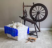 Akro-Mils KeepBox 12 Gallon Storage Container, Nesting and Stackable Plastic Tote with Attached Lid, Clear/Blue