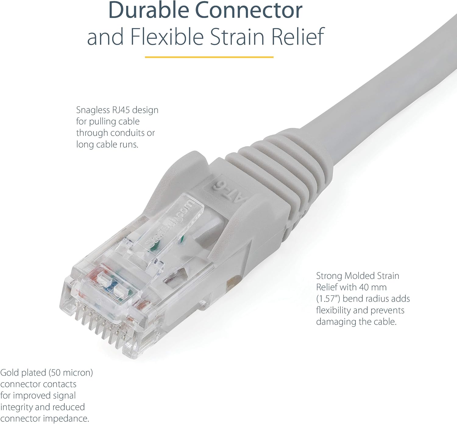 StarTech.com CAT6 Snagless RJ45 Ethernet Patch Cable