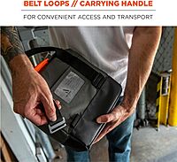 Ergodyne Arsenal 5185 Respirator Mask Storage Bag, Fits Half and Full Face Respirators, Zipper and Magnetic Closure,Gray