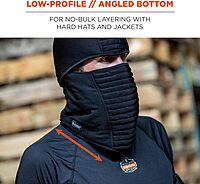 Ergodyne N-Ferno 6955 Insulated Balaclava Face Mask, 3-Layer, Black, One Size