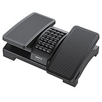 Mount-It! Ergonomic Footrest, Tilt Adjustable Individual Platforms, Height Adjustable Foot Rest with Massage Surface