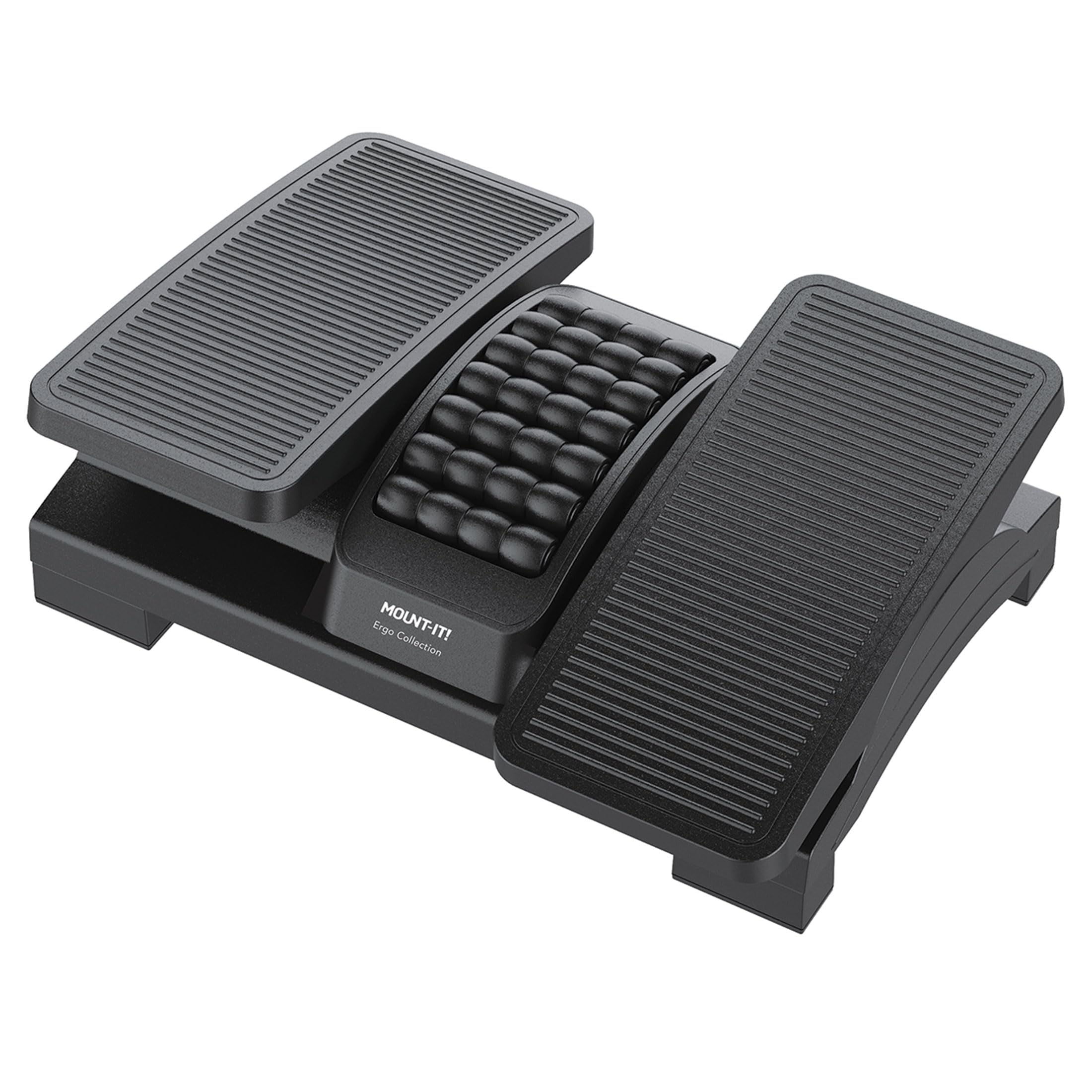 Mount-It! Ergonomic Footrest, Tilt Adjustable Individual Platforms, Height Adjustable Foot Rest with Massage Surface