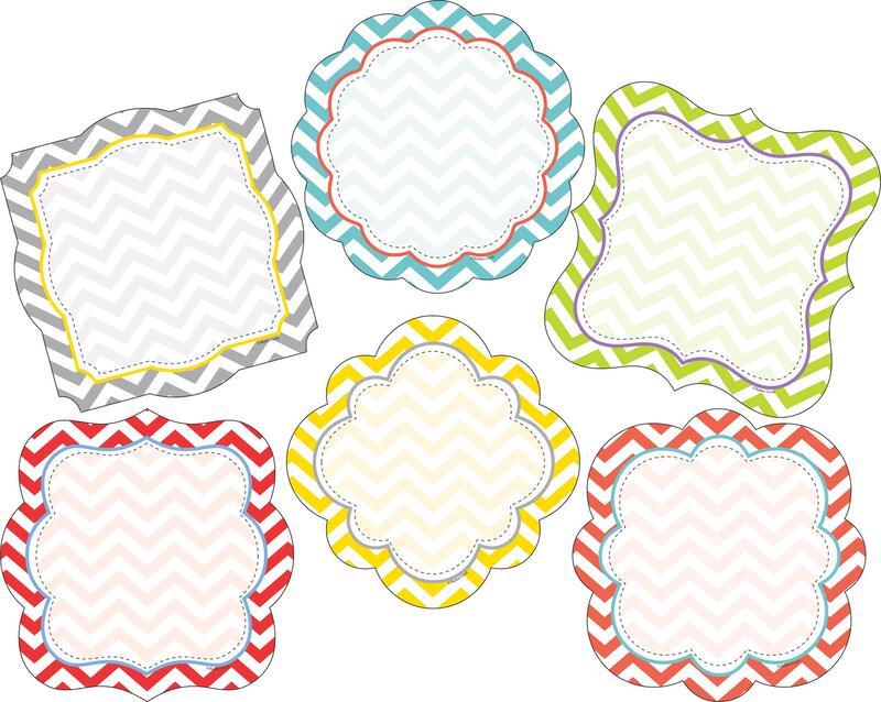 Barker Creek Double-Sided Cut-Outs 2-Pack, Beautiful Chevron, 72 Colorful Accents for Bulletin Boards, Displays, Classrooms, Double-Sided for Added Value, 5.5" (3712)