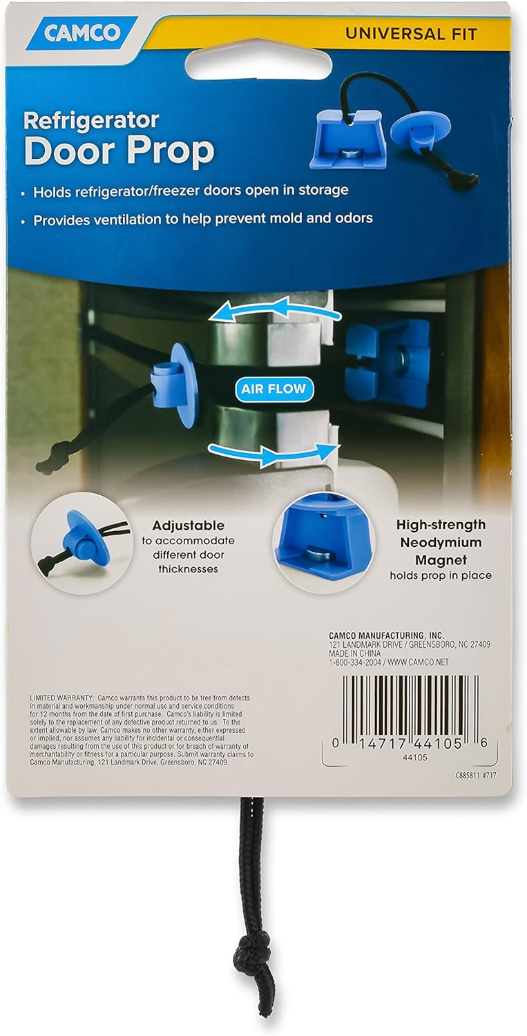 Camco 44105 RV Adjustable Fridge Door Block, Blue