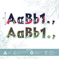 BARKER CREEK Letter Pop-Outs, 4" Multicolor Designer Letters for Bulletin Boards, Posters and Displays