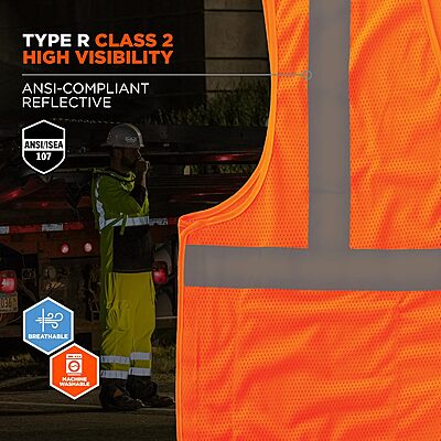 Ergodyne GloWear 8215BA Econo Breakaway Mesh High-Visibility Safety Vest
