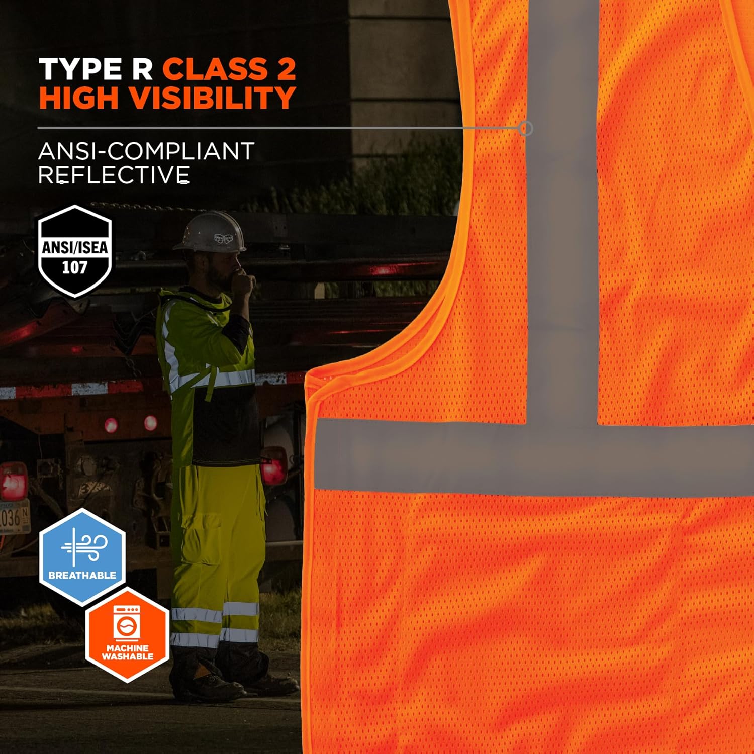 Ergodyne GloWear 8215BA Econo Breakaway Mesh High-Visibility Safety Vest