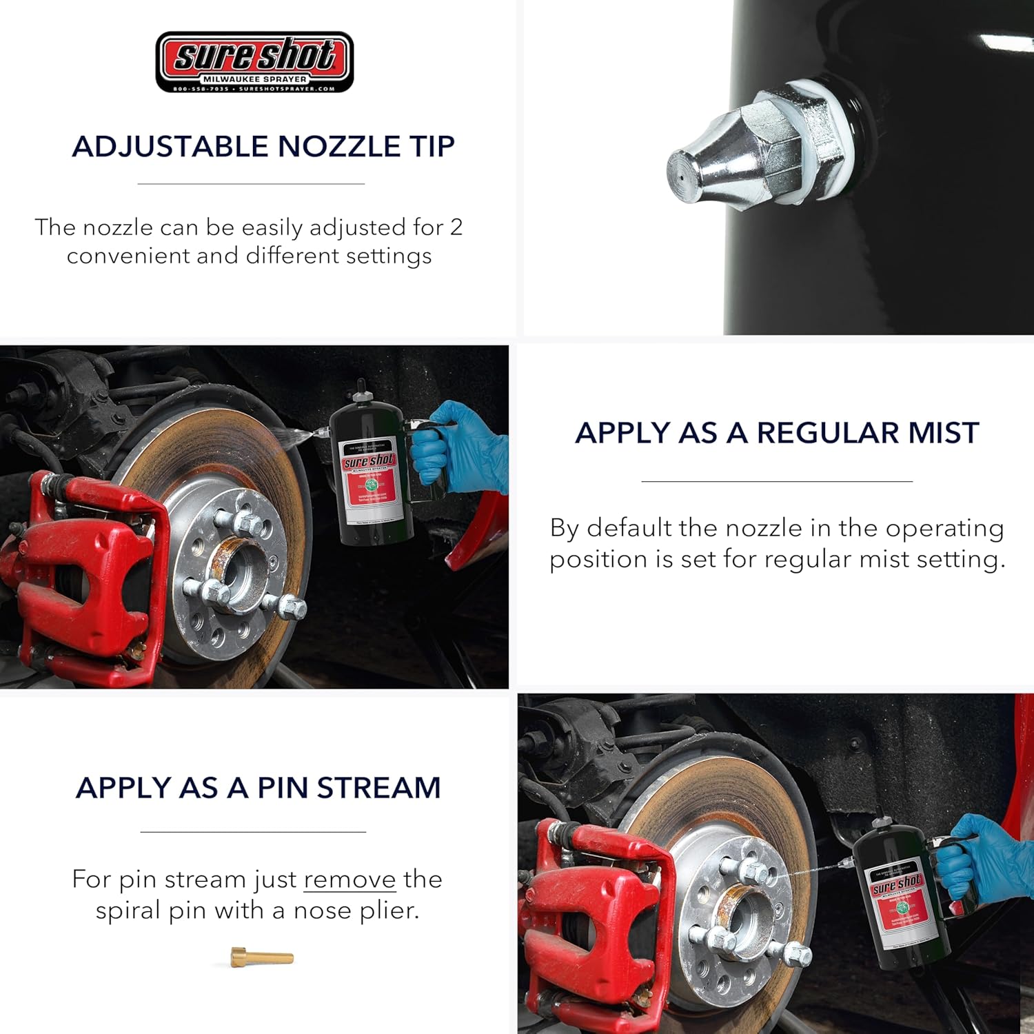 SURE SHOT A1000B 1-Quart Non Aerosol Sprayer - Refillable Pressurized Sprayer