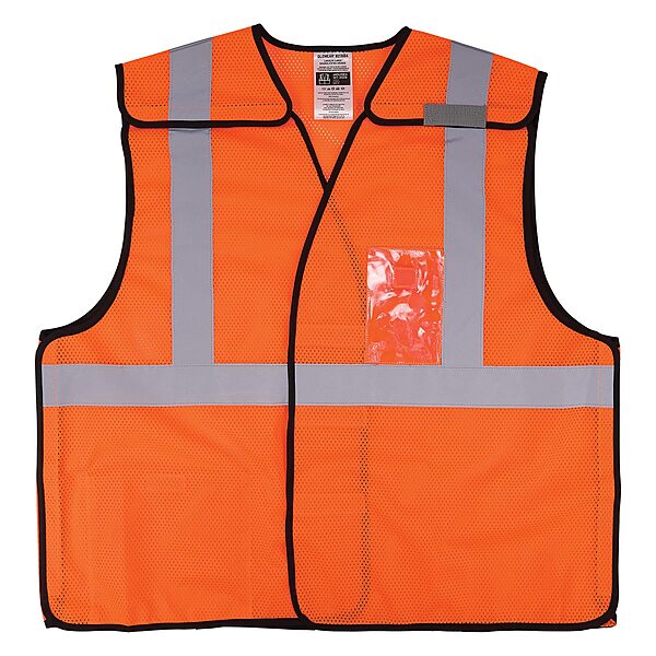 Ergodyne GloWear 8216BA ANSI High Visibility Breakaway Reflective Safety Vest with ID Badge Holder