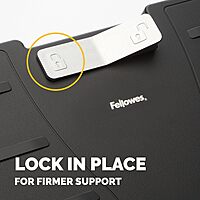 Fellowes Office Suites Adjustable Footrest, 17.5in x 13.1in - Black/Silver