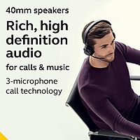 Jabra Evolve2 65 - USB-A MS Teams Stereo with Charging Stand - Black Wireless Headset/Music Headphones