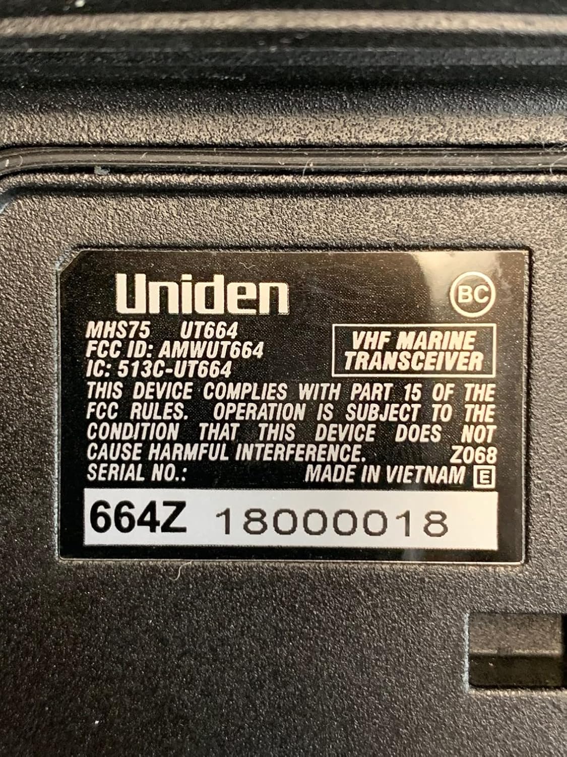 Uniden MHS75 Waterproof Handheld 2-Way VHF Marine Radio, Submersible