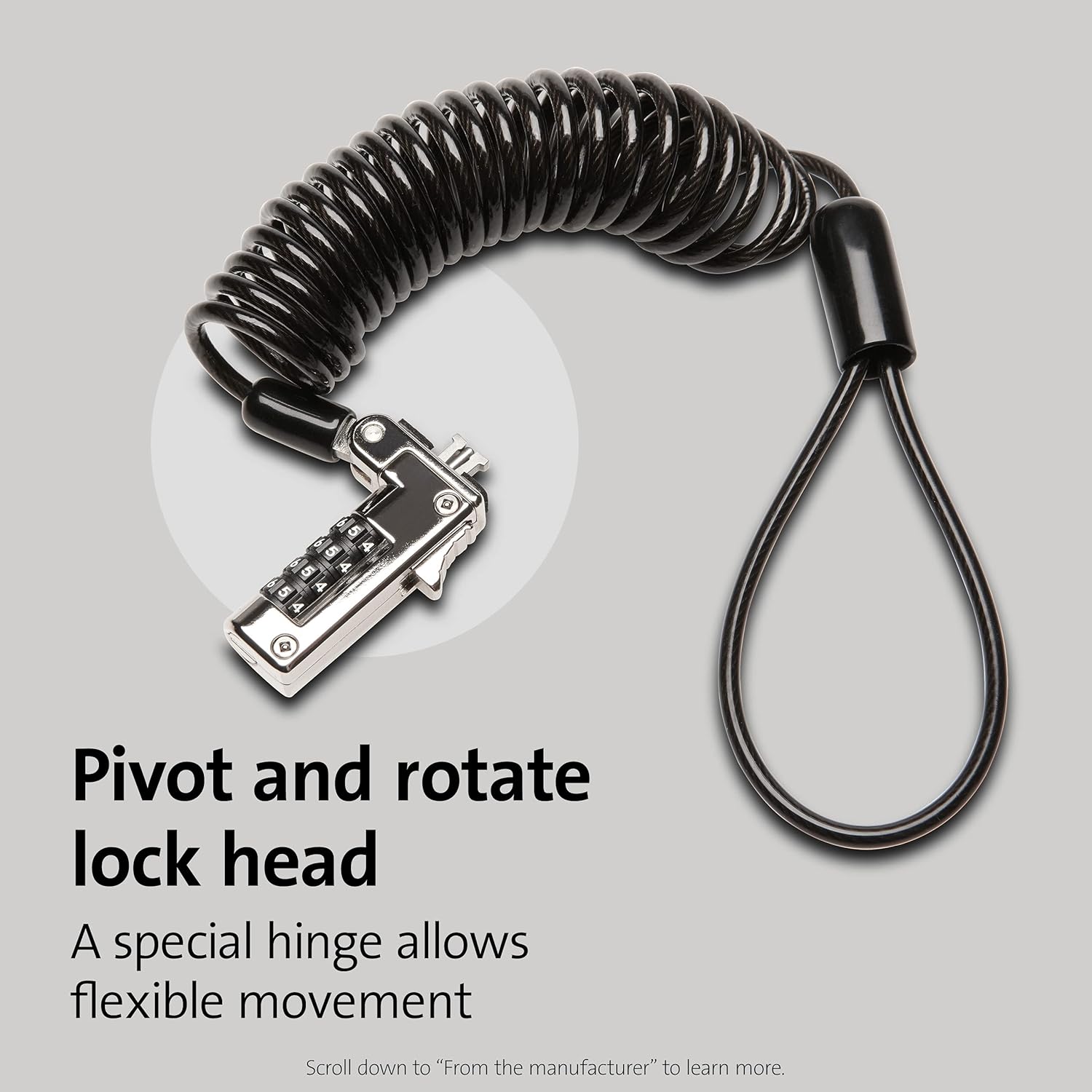 Kensington Slim NanoSaver Portable Combination Lock for Nano Slot (K60627WW)