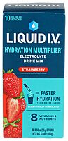 Liquid IV Hydration Multiplier Sticks, Watermelon, 4.52 Fl Oz, Pack Of 10 Sticks