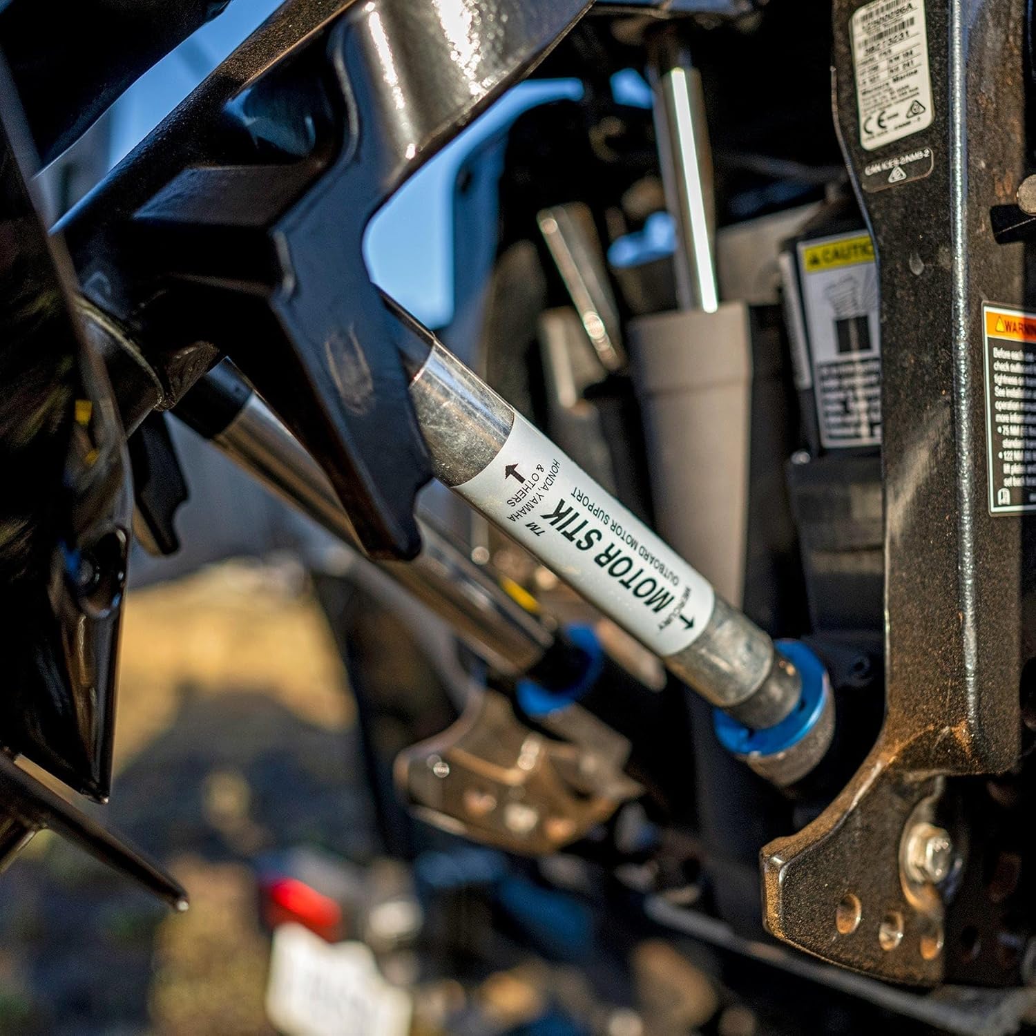 T-H Marine Motor Stik OutBoard Motor Support Stick Pair - 8.5" Long Aluminum Transom Saver for 150hp & Up Outboards