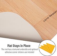 MIND READER Office Chair Mat, PVC Under Desk Floor Protector