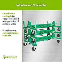 Greenlee 668 Mobile Material Handling Conduit and Pipe Rack with 603 Casters Mobile Conduit and Pipe Rack