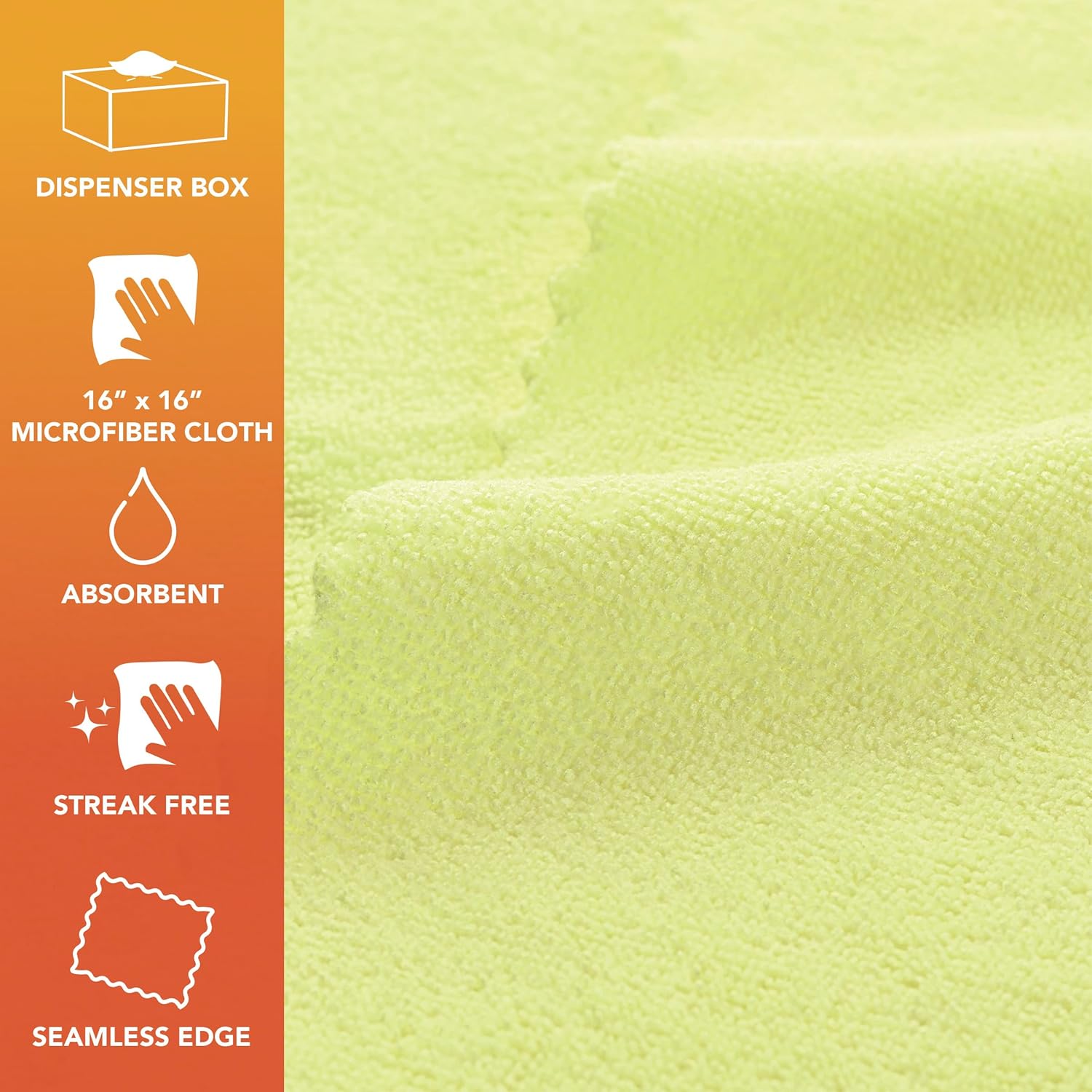 HOSPECO SmartRags Disposable Microfiber Towels, 16 x 16 in, 215 GSM