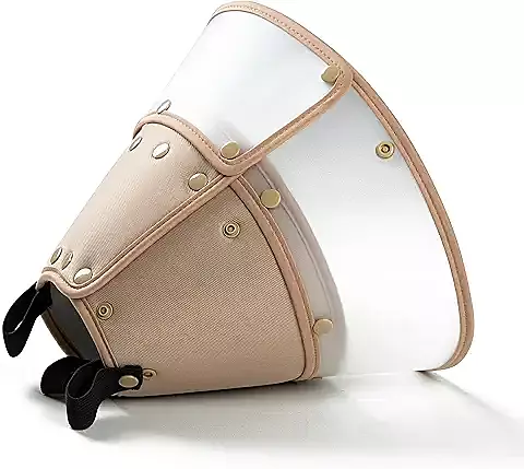 Fuz Bigaza - Collar de cono suave para perros grandes, medianos y pequeños después de la cirugía, collar electrónico ajustable para recuperación de mascotas, collar isabelino para perros y gatos,