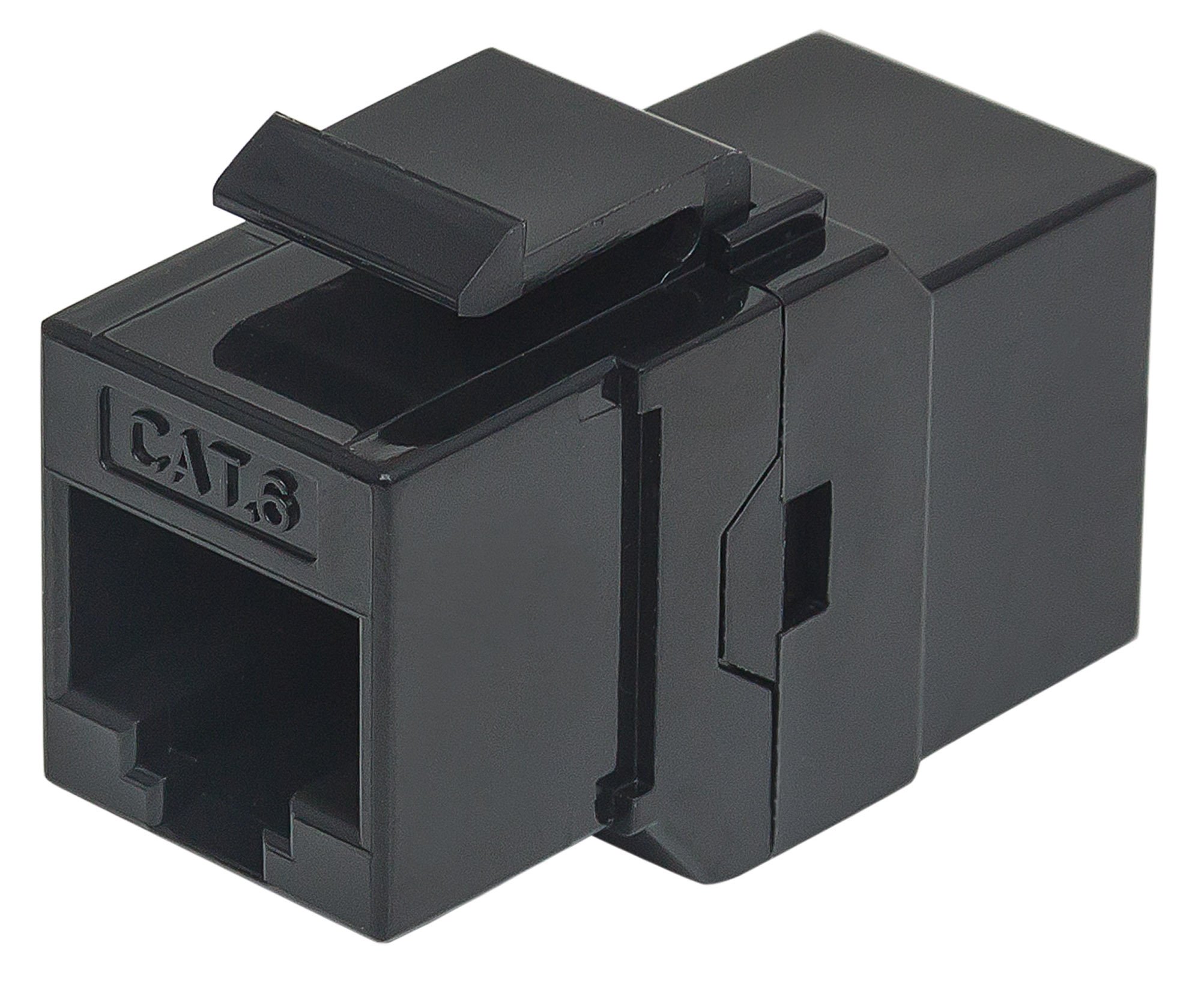 Intellinet Cat6 Inline Coupler, Keystone Type - Network coupler - RJ-45 (F) to RJ-45 (F) - CAT 6 - black