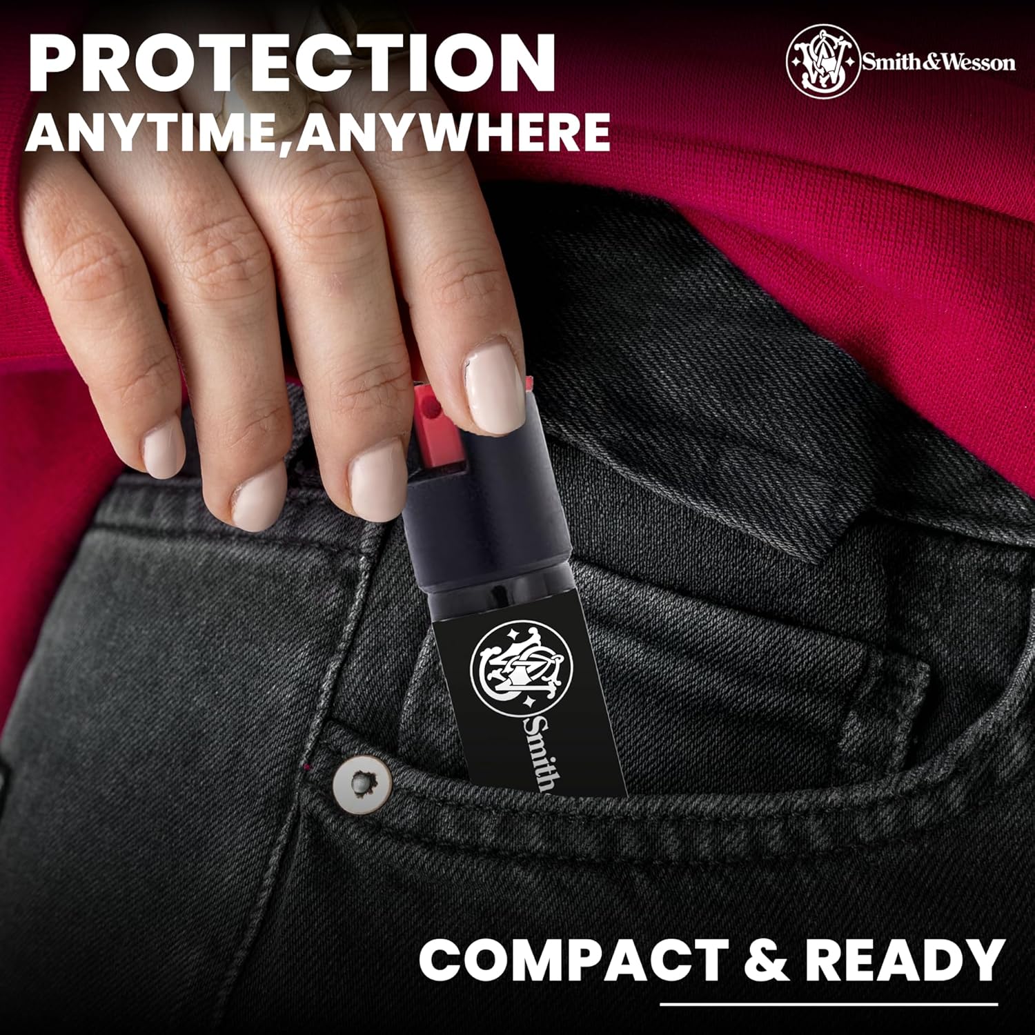 Smith & Wesson Pepper Shield Keychain Quick-Release Pepper Spray for Women