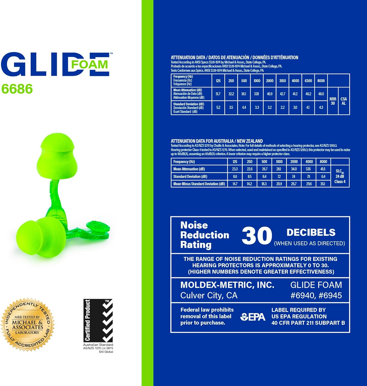 MOLDEX Uncorded Disposable Foam Earplug Jar