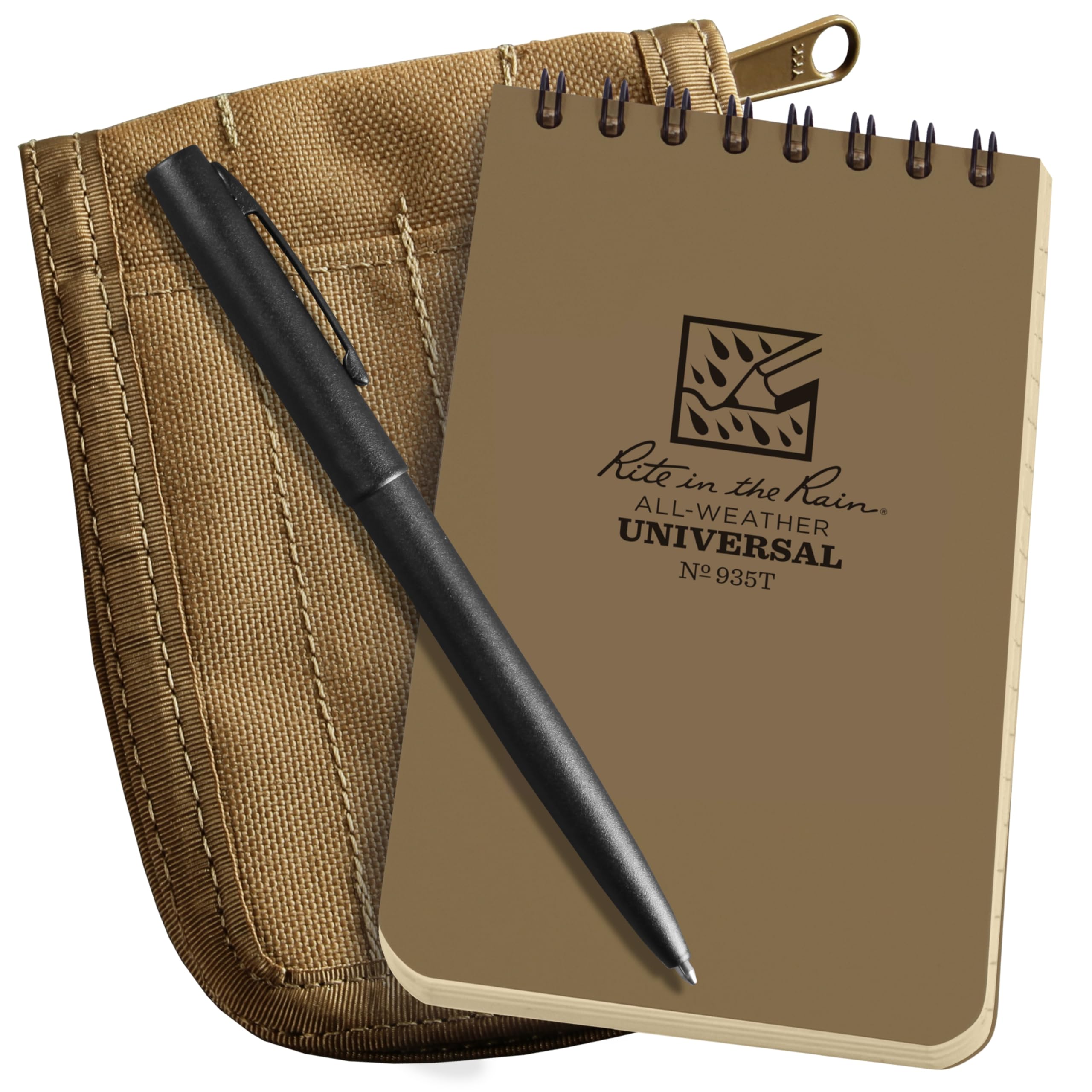 Rite in the Rain Weatherproof Top-Spiral Notebook Kit with CORDURA Cover and All-Weather Pen