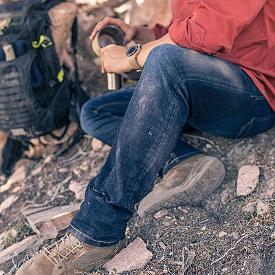 5.11 Tactical Men's Defender-Flex Slim Jeans, Fitted Waistband, 7 Pockets, Style 74465