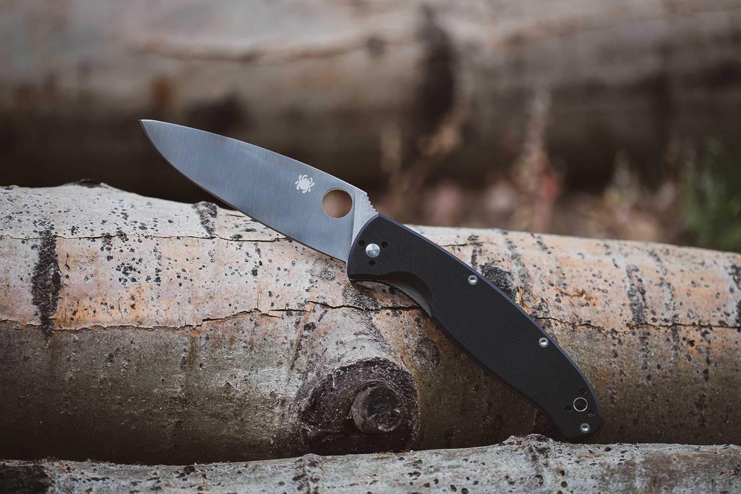 Spyderco Resilience Folding Pocket Knife with 4.20" 8Cr13MoV Stainless Blade and G-10 Handle - PlainEdge - C142GP