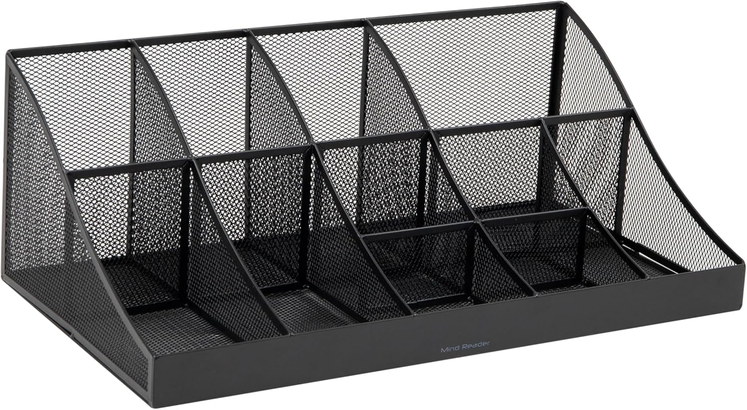 Mind Reader Cup and Condiment Station Countertop Organizer, 11-Compartment