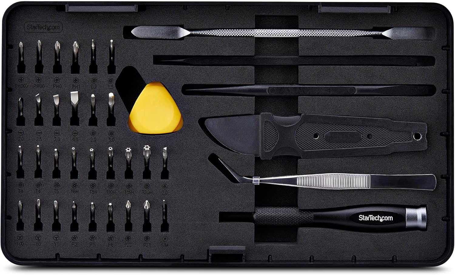 StarTech.com 40-Piece Computer Repair Toolkit for Laptop, PC, Electronics, 30-Bit Screwdriver Set, Magnetic Tray, Pry Tools