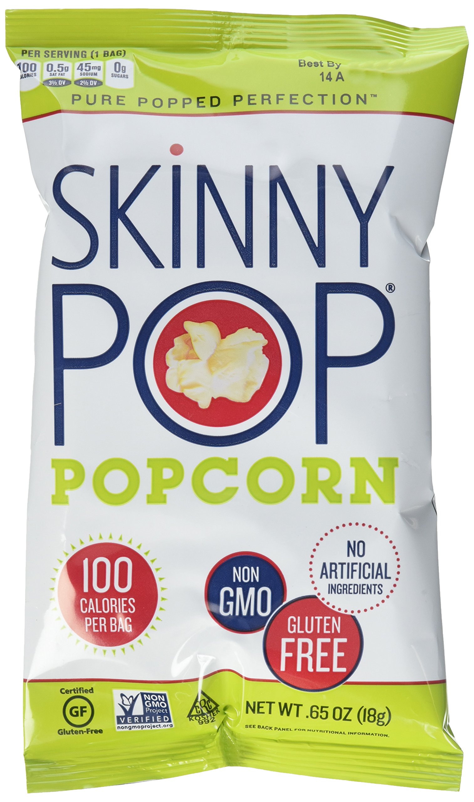 SkinnyPop Salted Popcorn, 28 Count Single-Serve (0.65 oz)