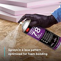 3M 78 Polystyrene Foam Insulation Spray Adhesive, Translucent 17.9 Oz. Aerosol Can